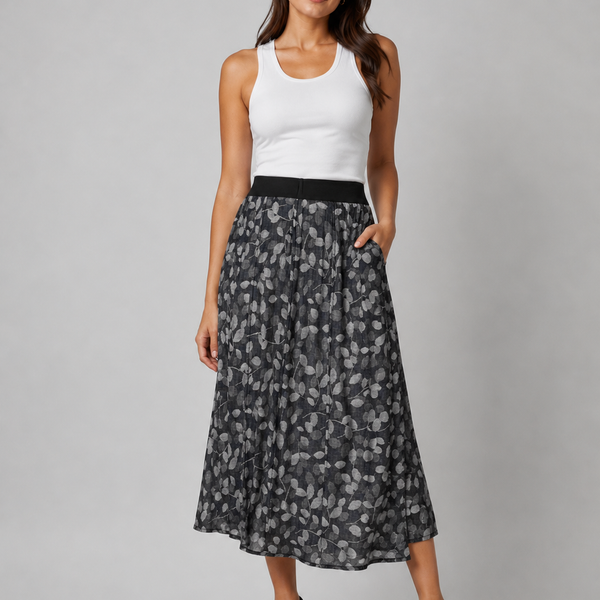 Ladies High Quality Leaf Pattern Skirt