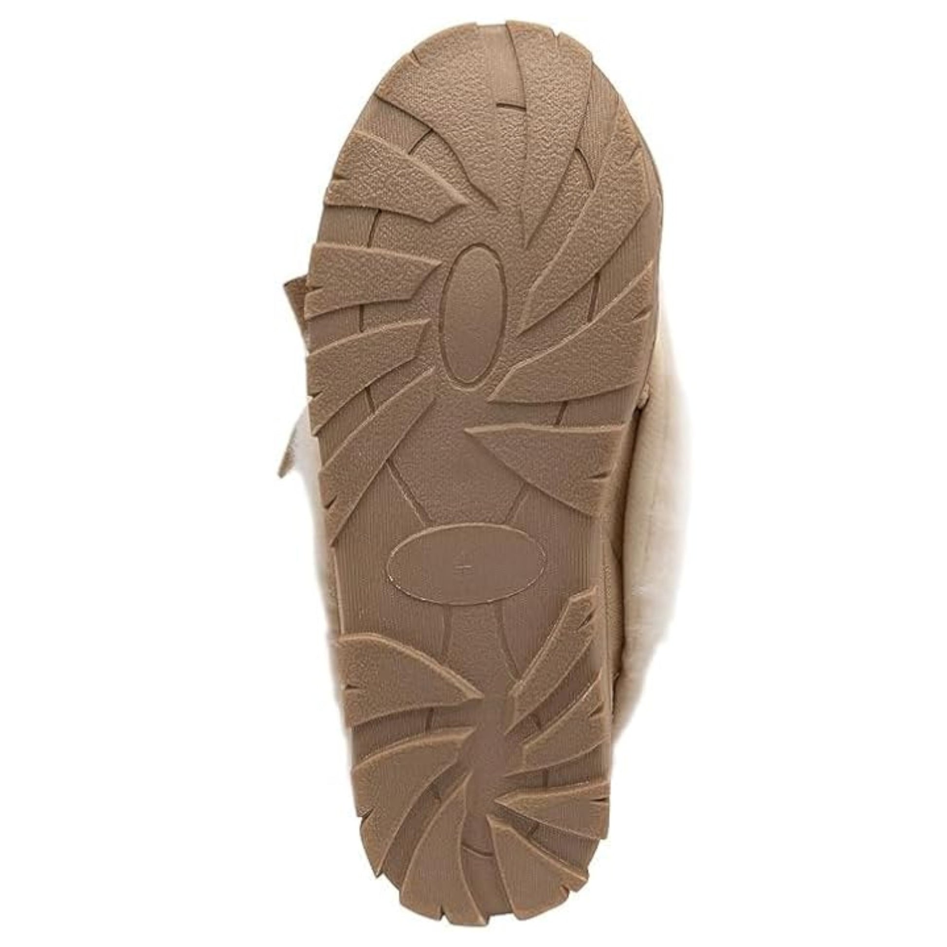 Women’s Dunlop slip-on slippers with bow detail and warm fleece lining in beige