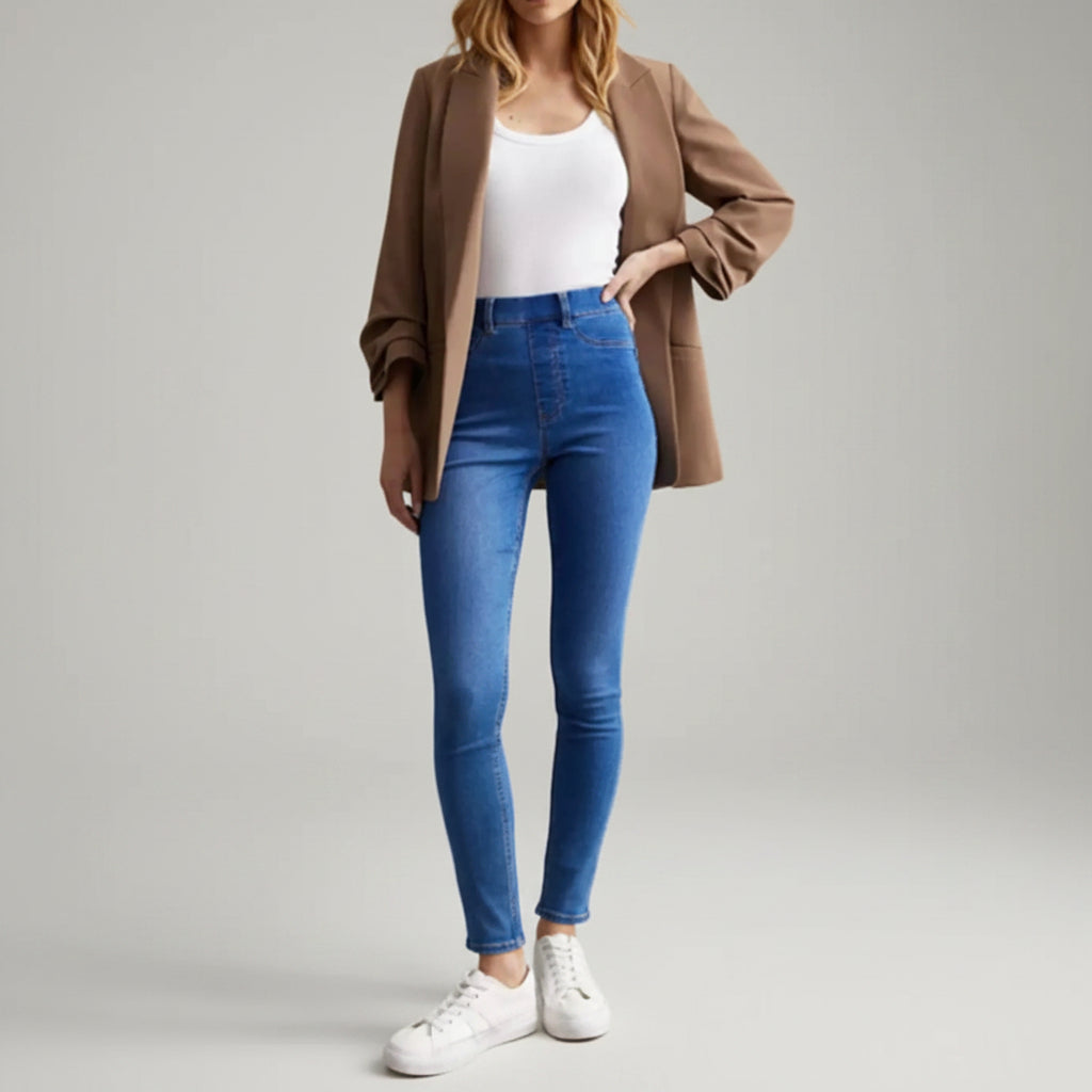 Ladies High-Waisted Ultra Comfort Stretch Denim Jeggings