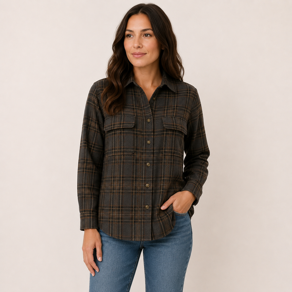 Ladies Italian Check Shirt