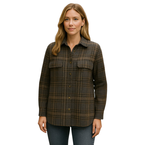 Ladies Italian Check Shirt