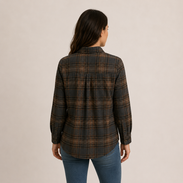 Ladies Italian Check Shirt