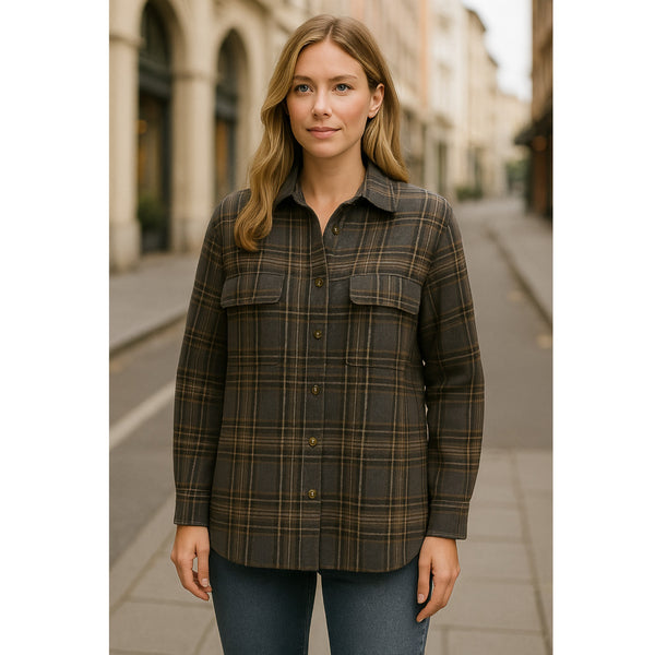 Ladies Italian Check Shirt