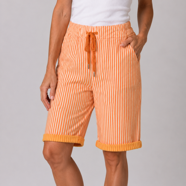 Ladies Italian Magic Knee-Length Shorts - Orange