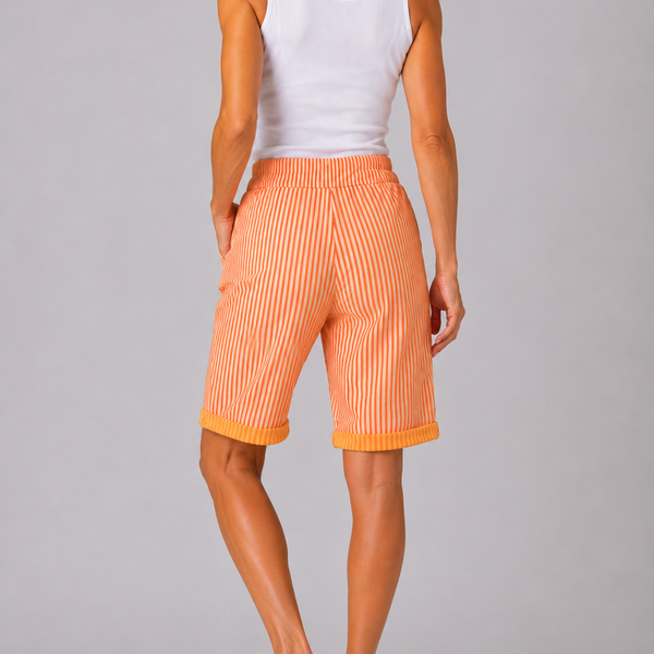 Ladies Italian Magic Knee-Length Shorts - Orange