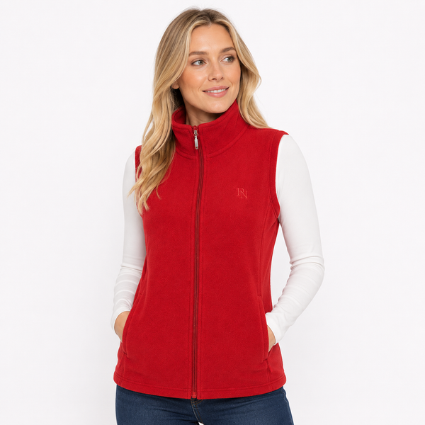 Ladies JDN Tailored Fit Fleece Gilet (Red)