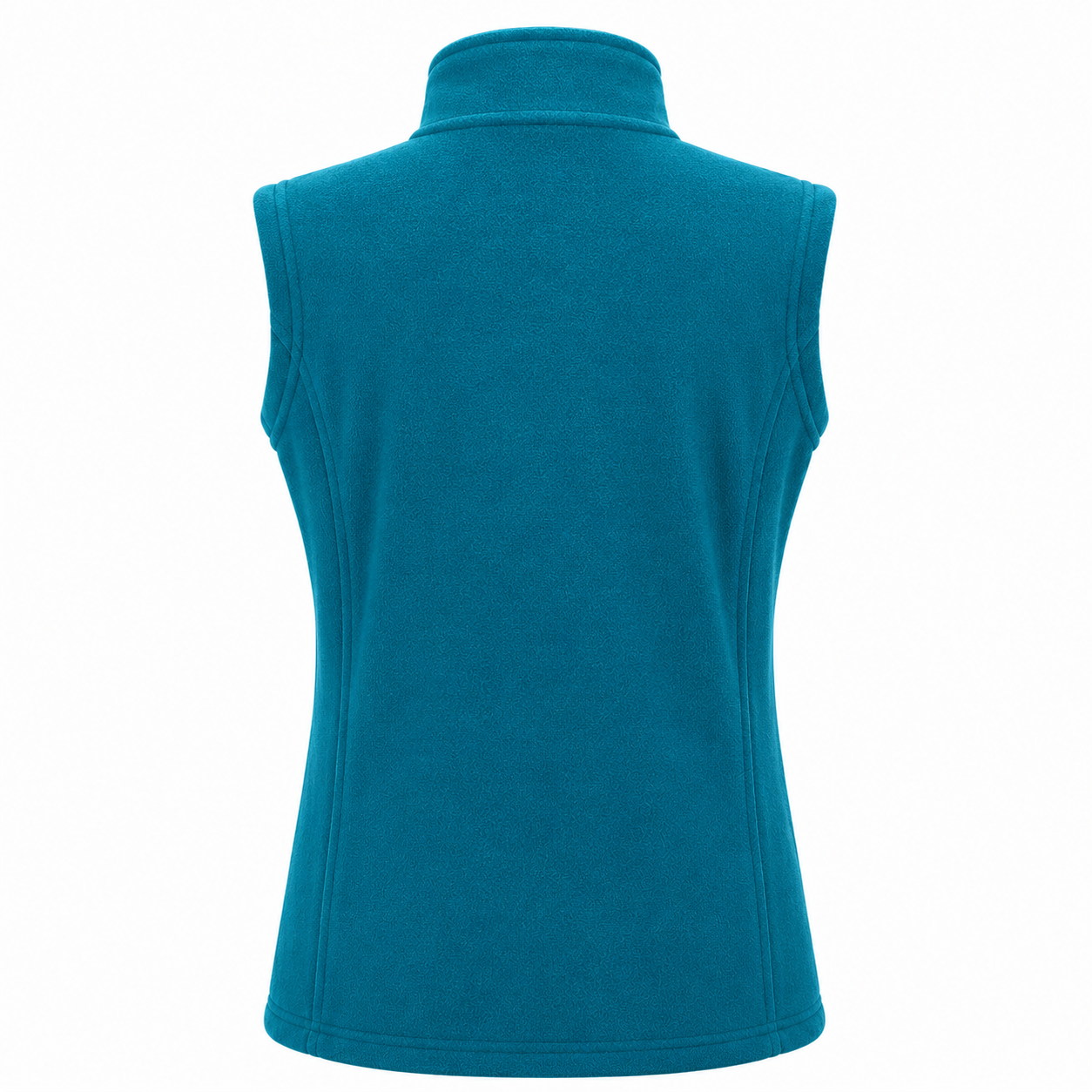 Womens sleeveless fleece gilet in Turquoise – zip-up front with high collar, ideal for layering and outdoor wear