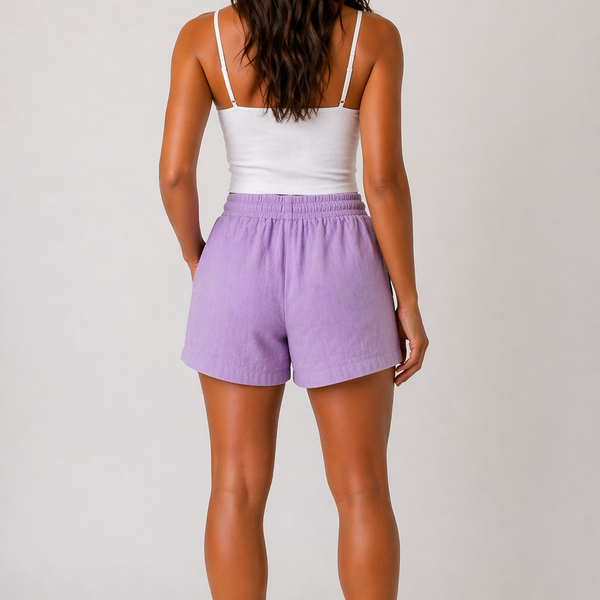 Ladies JDN Linen Feel Shorts (Lilac)