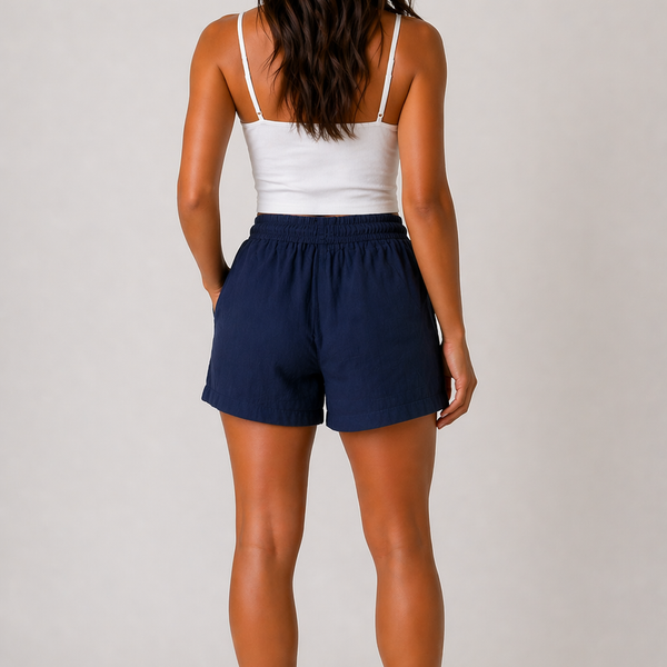Ladies JDN Linen Feel Shorts (Navy)