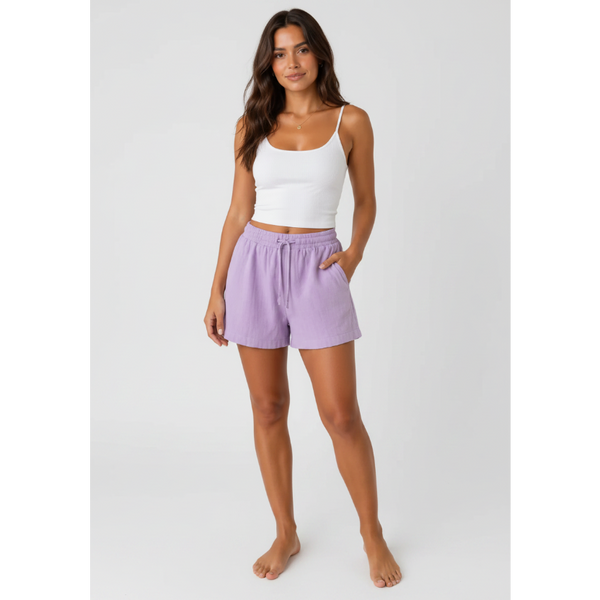 Ladies JDN Linen Feel Shorts (Lilac)