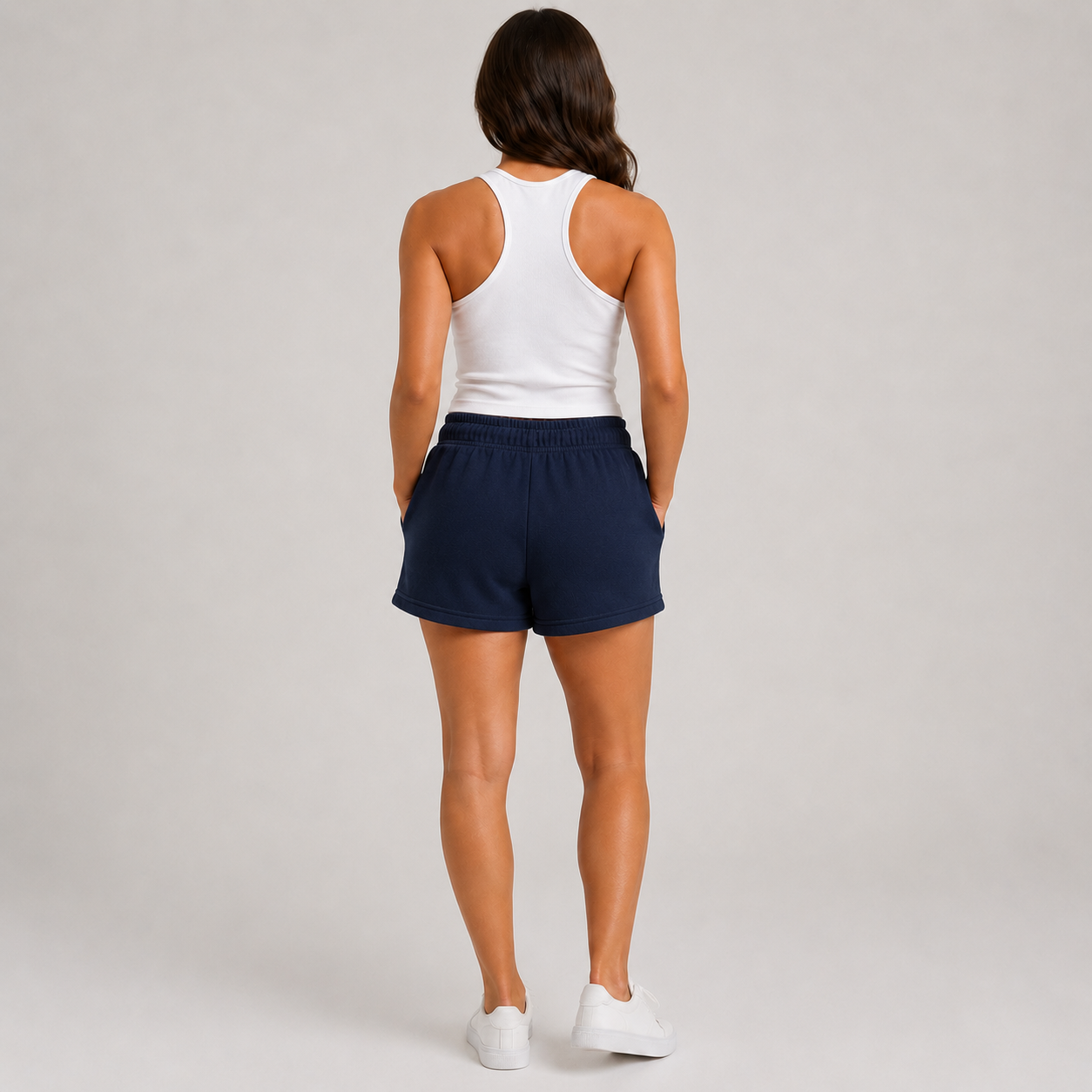 Ladies JDN Navy Fleece Shorts – Soft Casual Shorts with Elasticated Waist