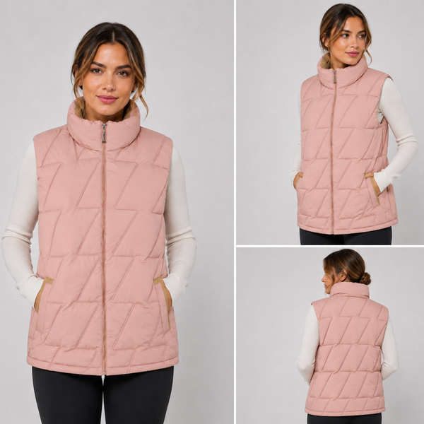 Ladies JDN Quilted Bodywarmer (Soft Pink)