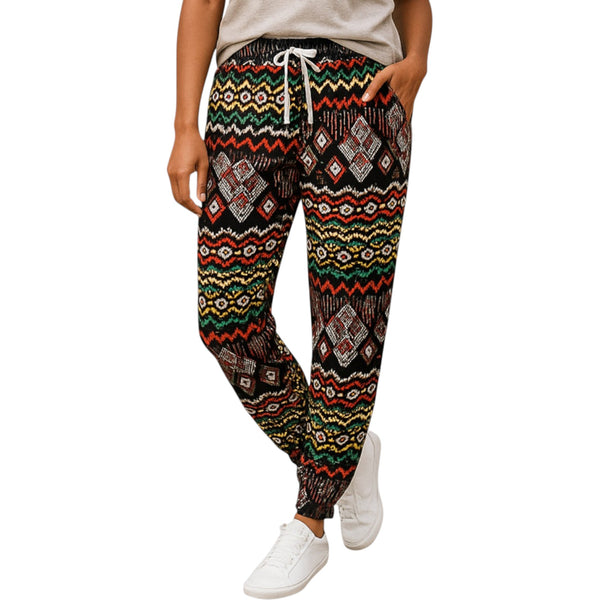 Ladies Multicolour Boho Style Palazzo Trousers