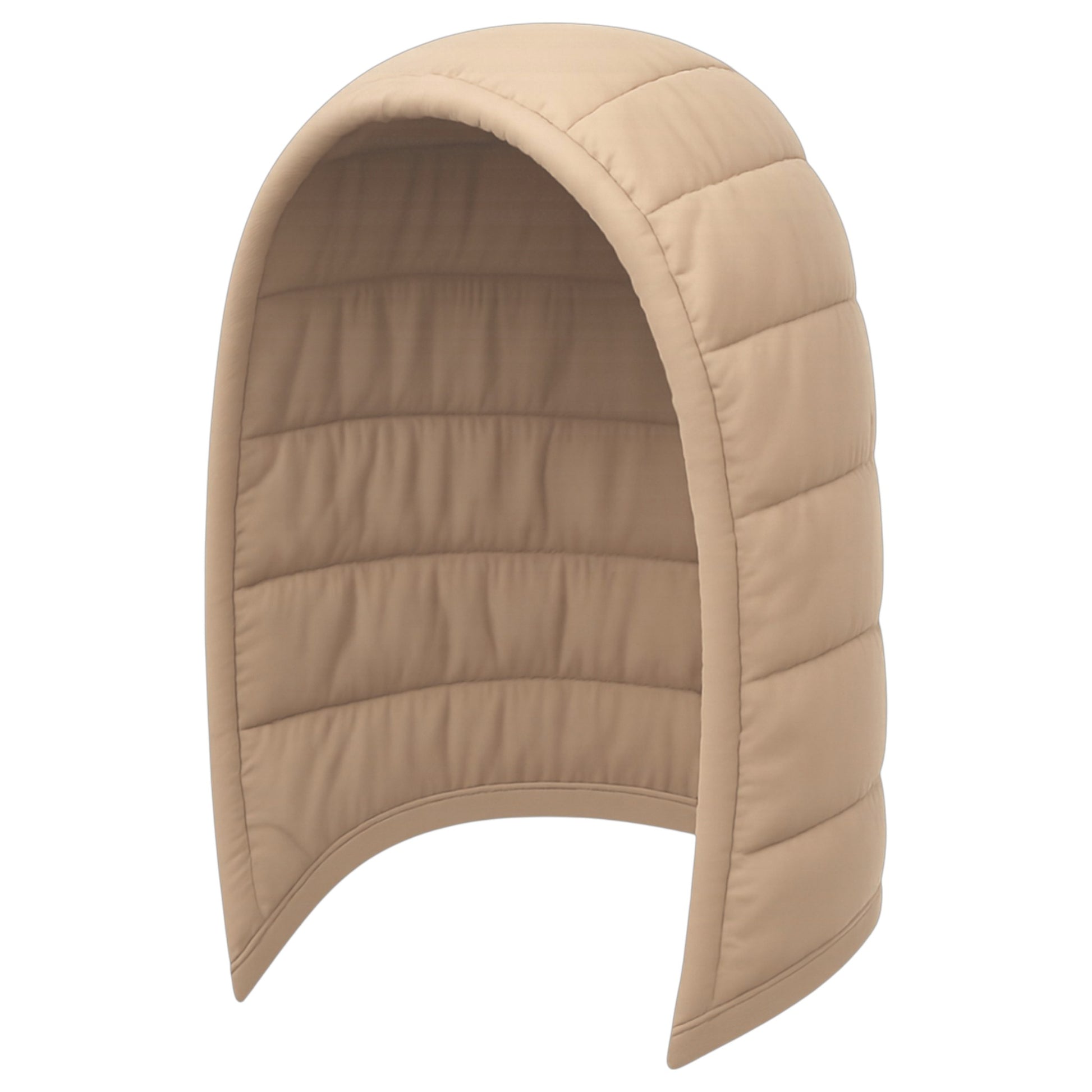 Ladies JDN Puffer Jacket with Detachable Hood – Beige Quilted Winter Coat