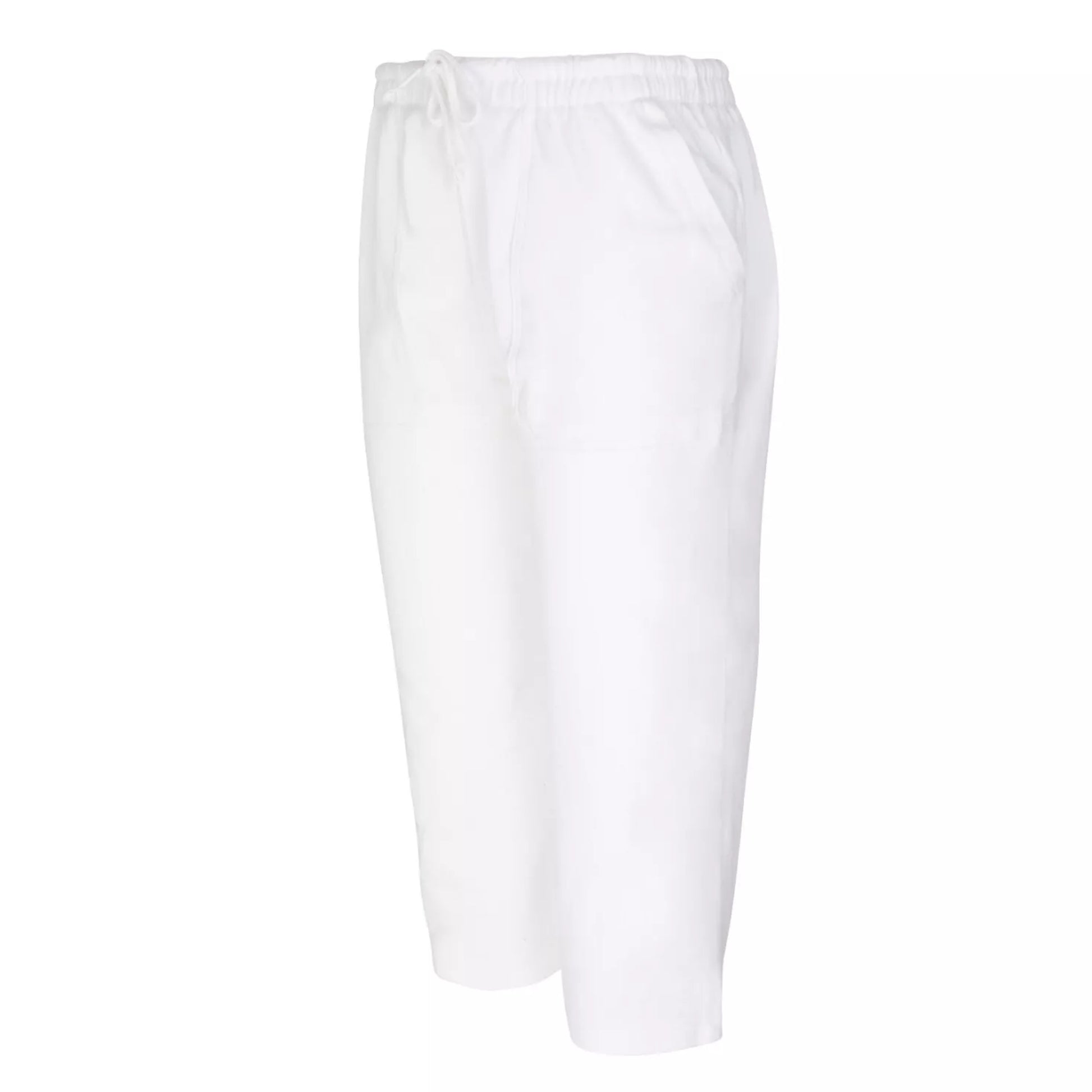 Nicky Adams ladies knee length shorts with pockets – casual summer shorts in white