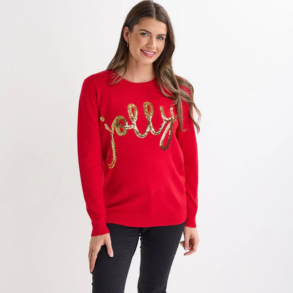 Ladies 'Jolly' Christmas Jumper