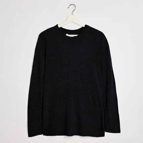 Ladies Classic Soft Knit Crew Neck Jumper - Black