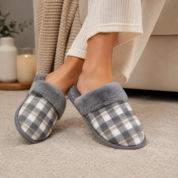 Ladies Grey Neath Mule Slipper