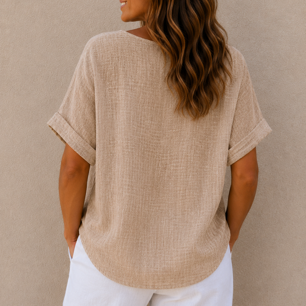 Ladies Plain Italian Top (Beige)