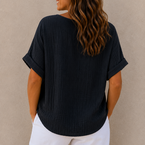 Ladies Plain Italian Top (Black)