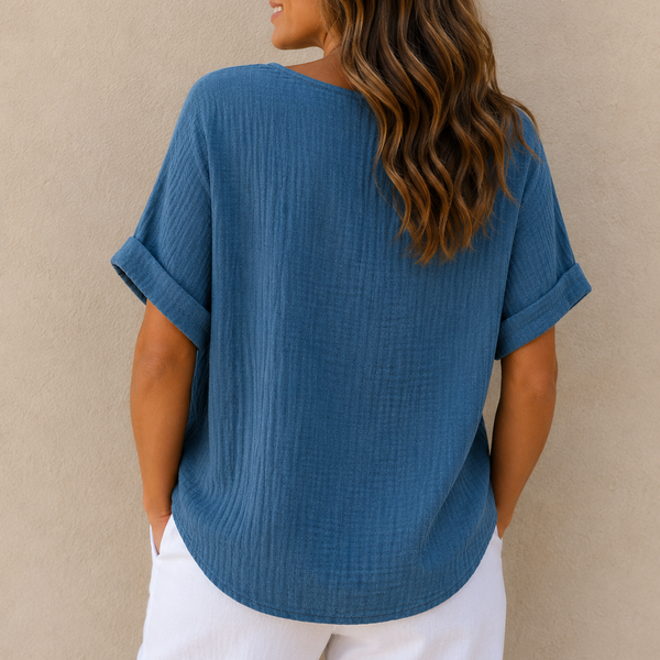 Ladies Plain Italian Top (Denim)