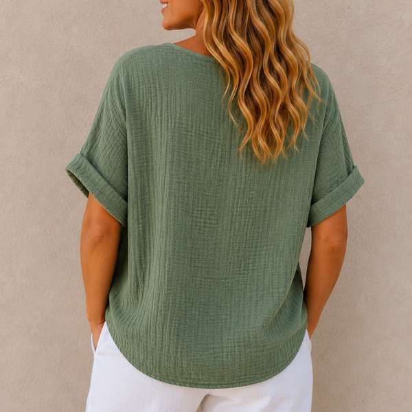 Ladies Plain Italian Top (Khaki)