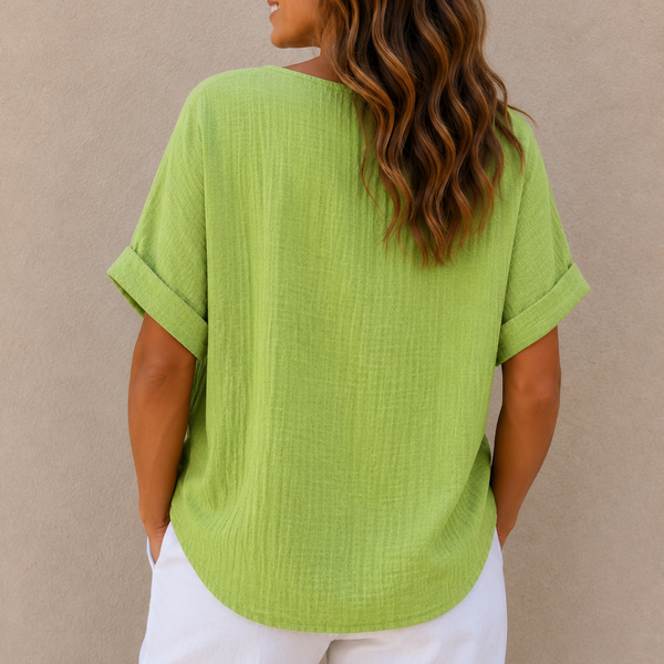 Ladies Plain Italian Top (Lime Green)