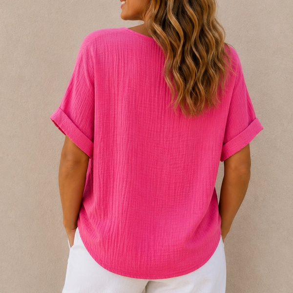 Ladies Plain Italian Top (Pink)