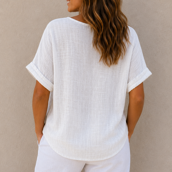 Ladies Plain Italian Top (White)