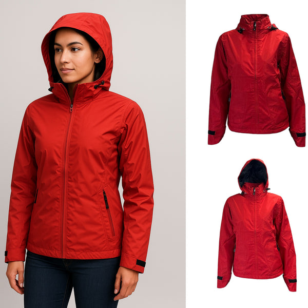Ladies Lightweight Hooded Windbreaker Jacket
