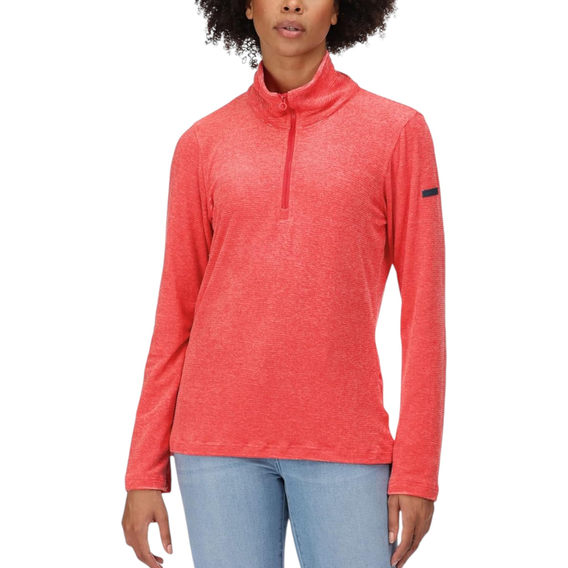 Ladies Regatta Fidelia Half Zip Fleece – True Red Lightweight Warm Pullover Jumper