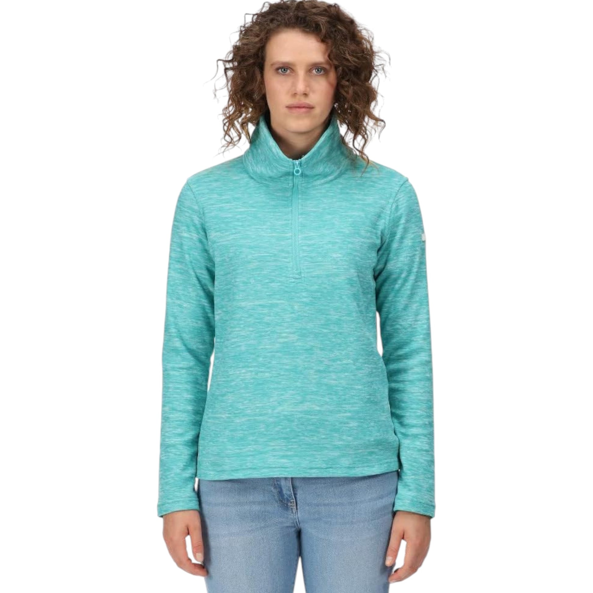 Ladies Regatta Fidelia Half Zip Fleece – Turquoise Lightweight Warm Pullover Jumper