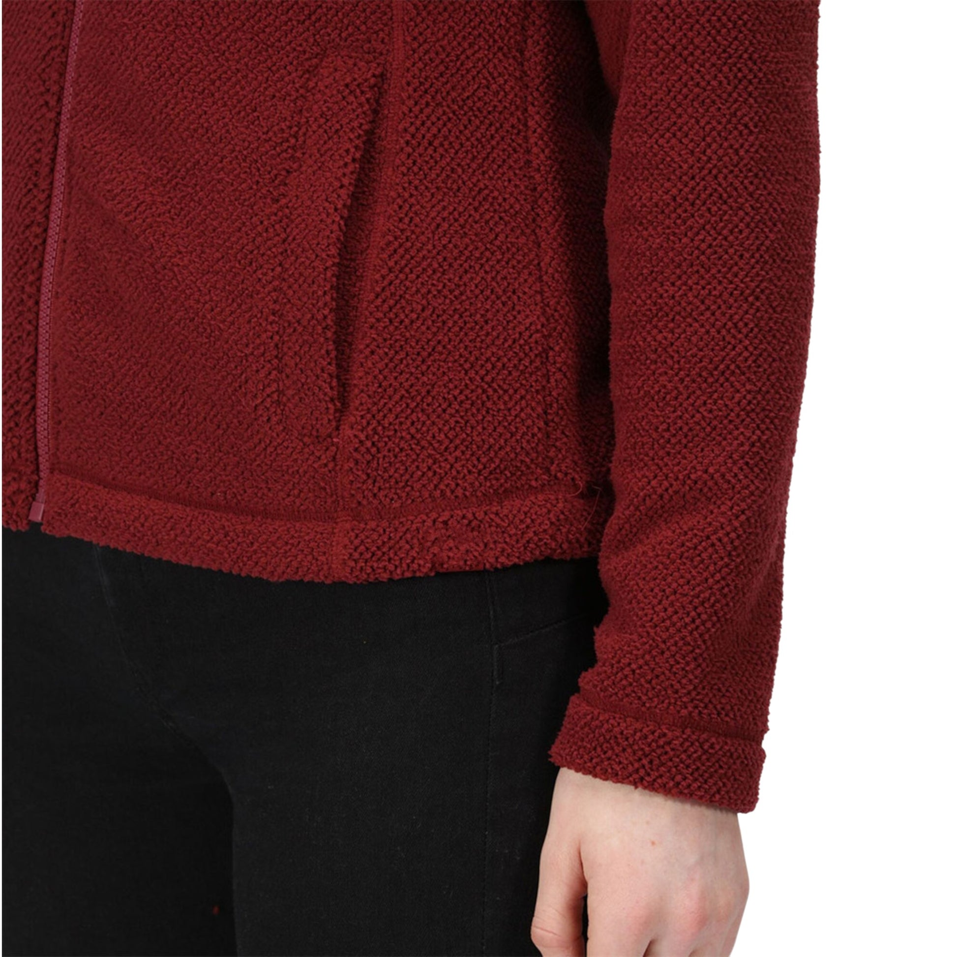 Ladies Regatta Kizmit Full Zip Fleece Jacket – Warm Textured Claret / Burgundy Jumper