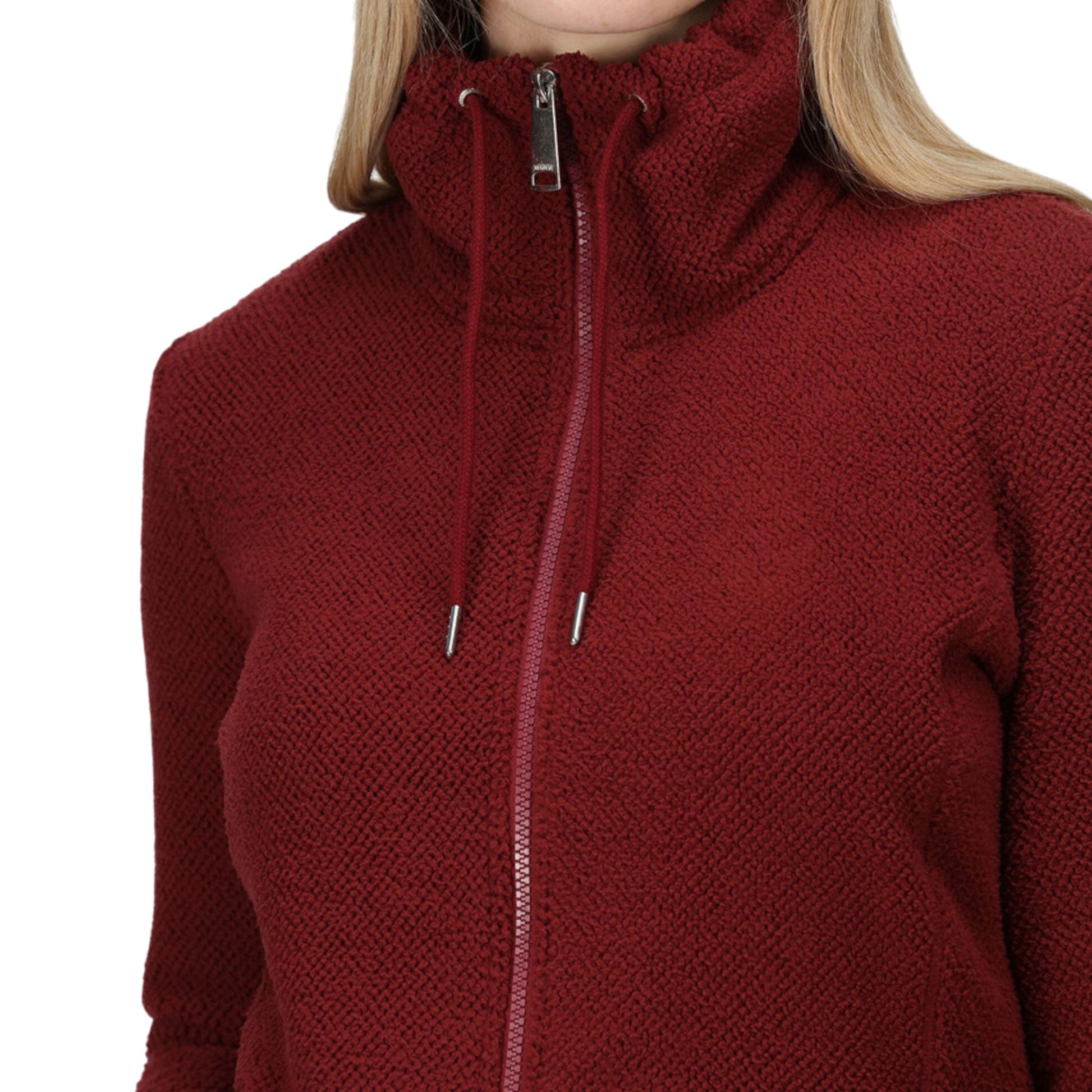 Ladies Regatta Kizmit Full Zip Fleece Jacket – Warm Textured Claret / Burgundy Jumper