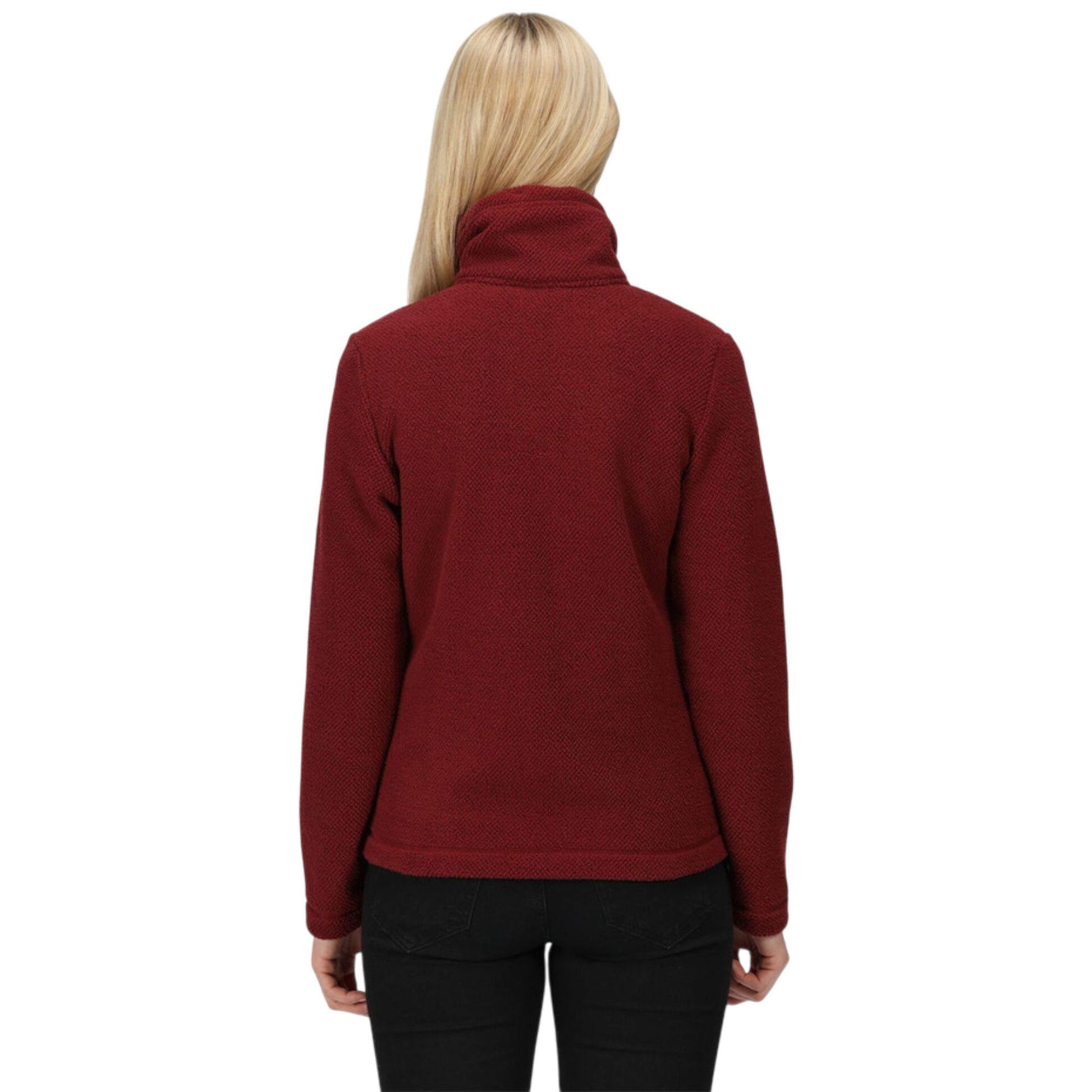 Ladies Regatta Kizmit Full Zip Fleece Jacket – Warm Textured Claret / Burgundy Jumper