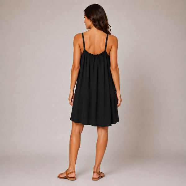 Ladies Relaxed Fit Eloise Summer Dress (Black)