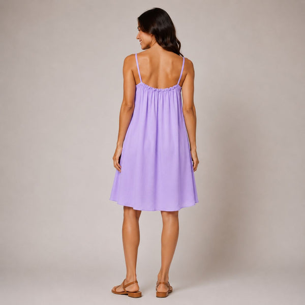 Ladies Relaxed Fit Eloise Summer Dress (Lilac)