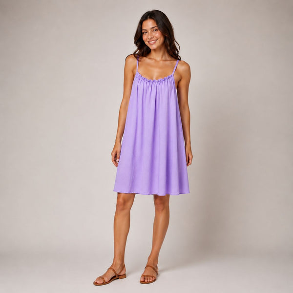 Ladies Relaxed Fit Eloise Summer Dress (Lilac)