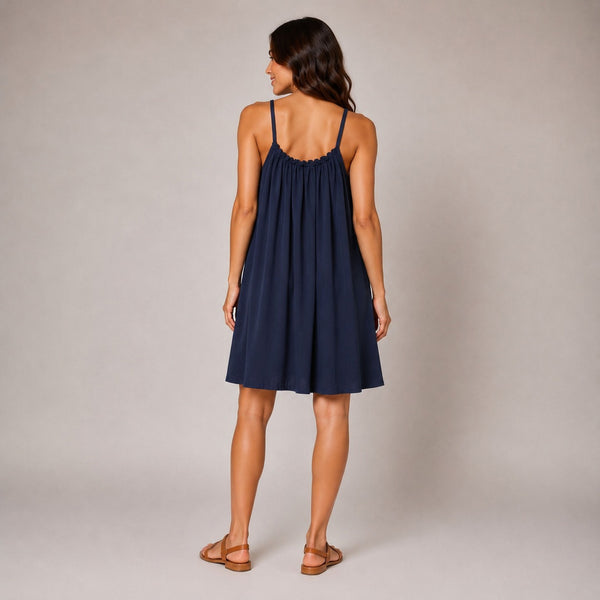 Ladies Relaxed Fit Eloise Summer Dress (Navy)