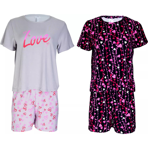 Ladies Short Sleeve Love Heart Nighties