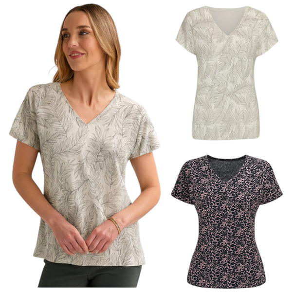 Stylish Women's V-Neck Floral Blouse