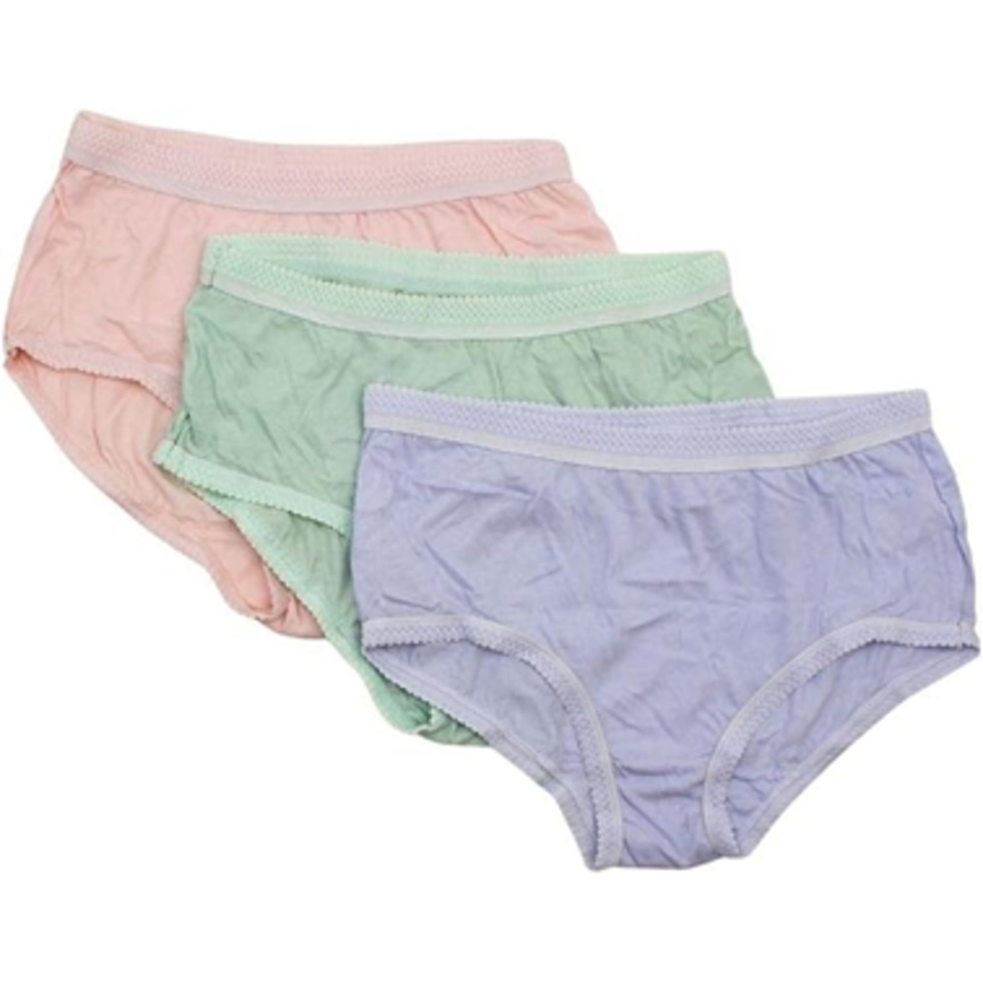 Ladies pastel mix cotton blend underwear full brief knickers multipack 3 pack