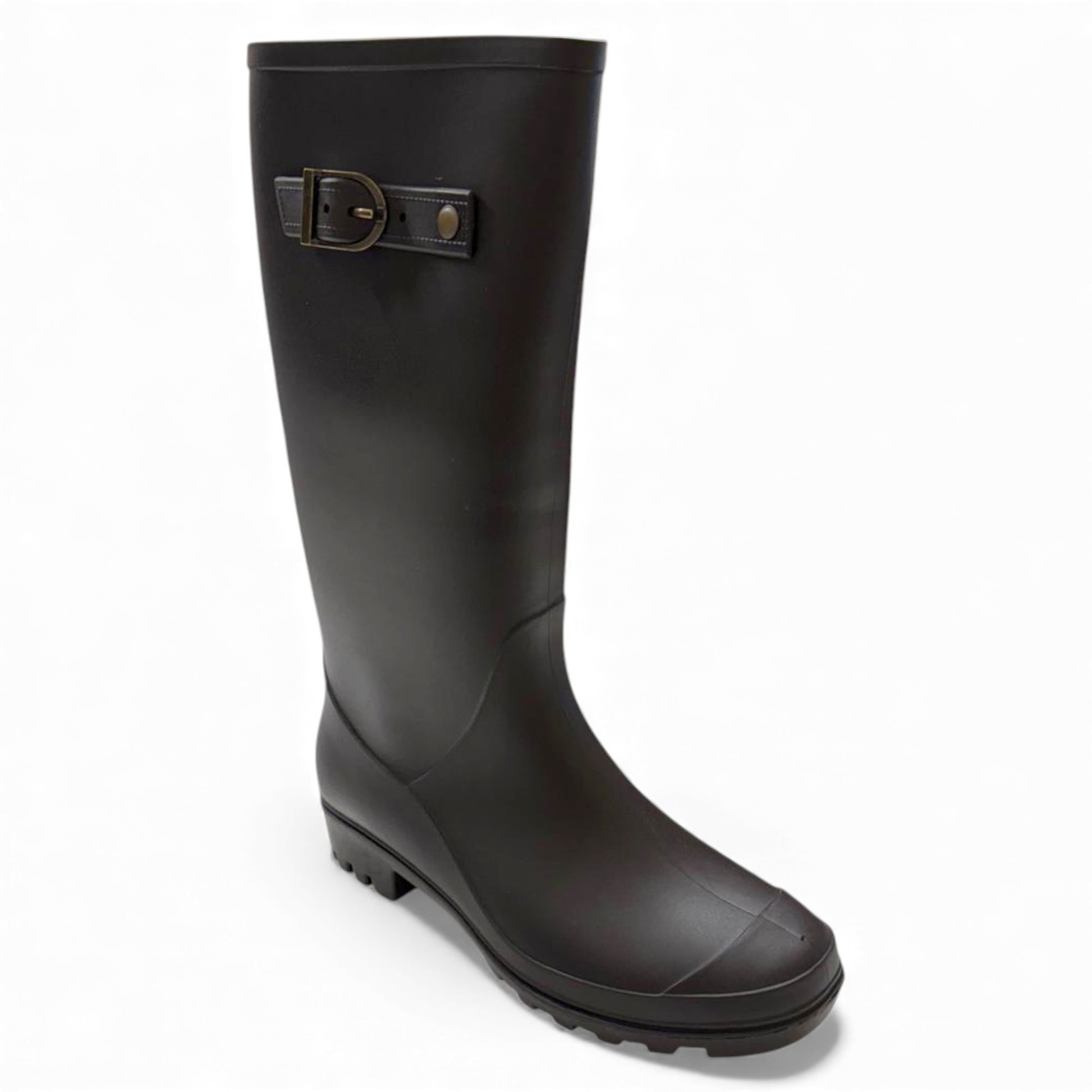 Ladies waterproof wellington boots in black – lightweight non-slip wellies