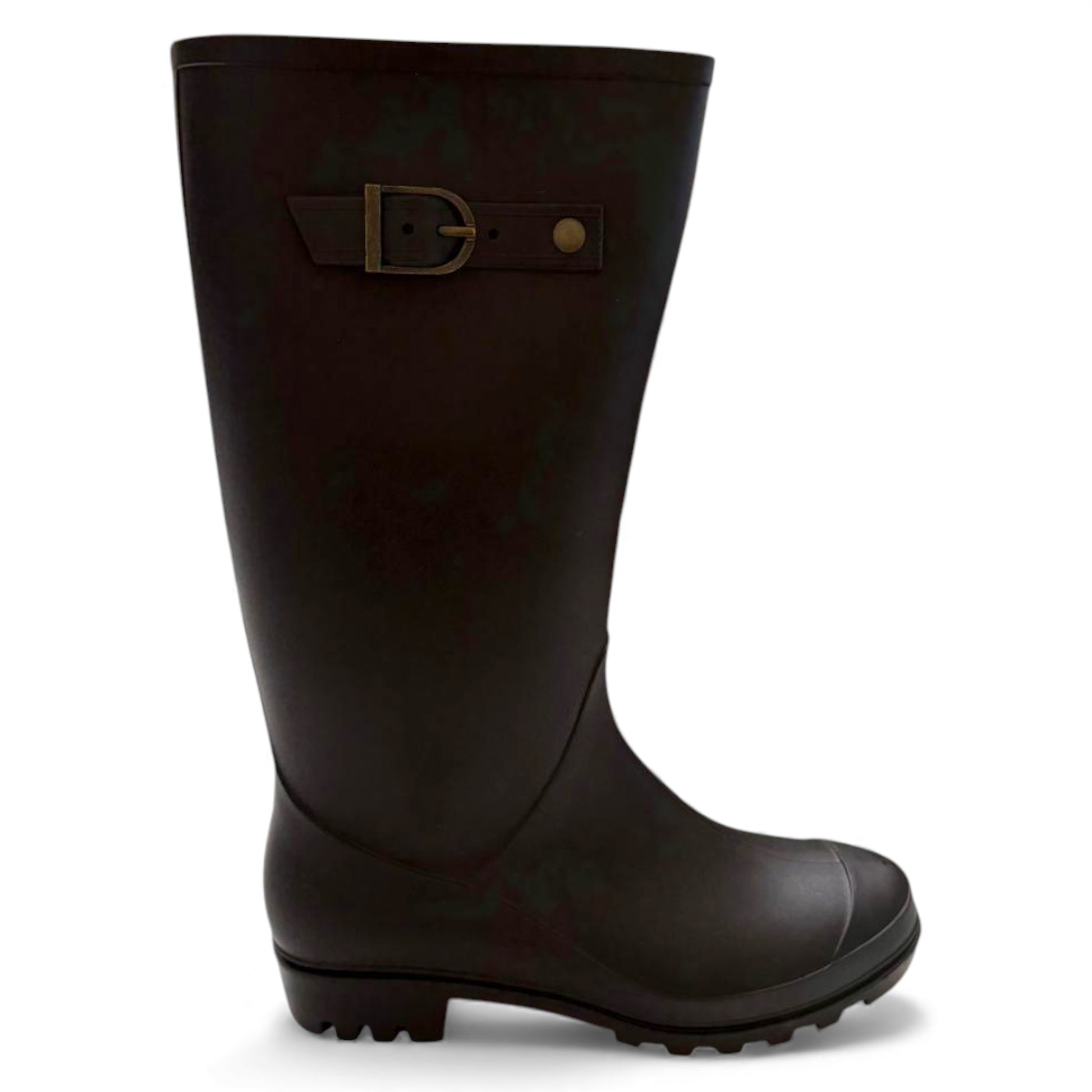 Ladies waterproof wellington boots in black – lightweight non-slip wellies