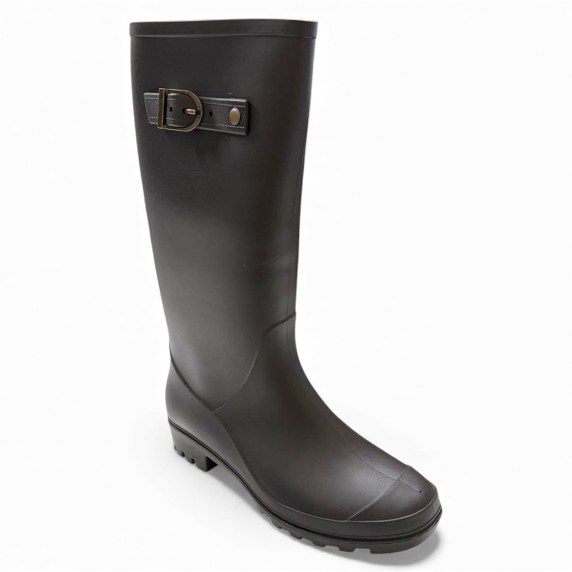 Ladies waterproof wellington boots in brown – lightweight non-slip wellies