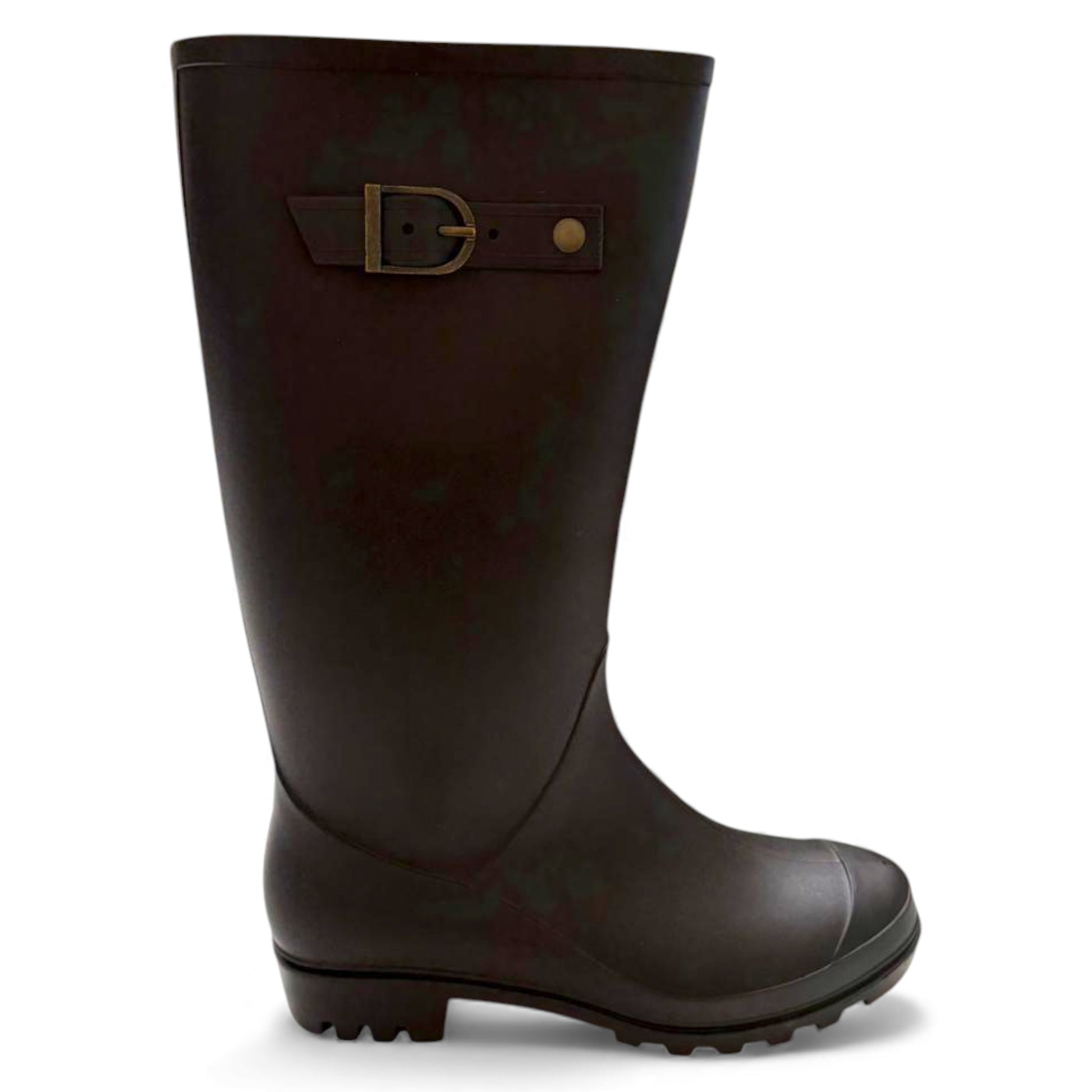 Ladies waterproof wellington boots in brown – lightweight non-slip wellies
