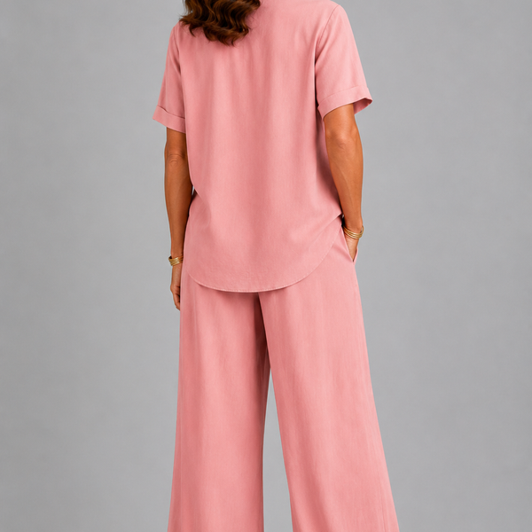 Lavinia Italian Scarf Detail Co-Ord Set (Pink)