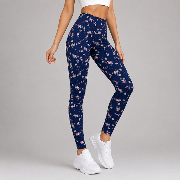 Ladies Magic Stretch Fit Floral Print Leggings