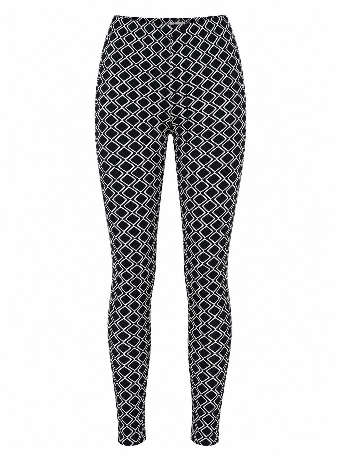Ladies Geometric Print Leggings in Black