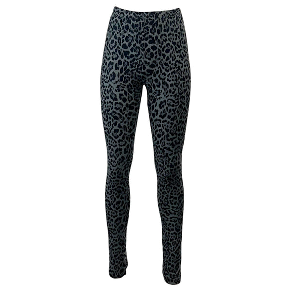 Ladies Magic Stretch Fit Black Leopard Print Leggings
